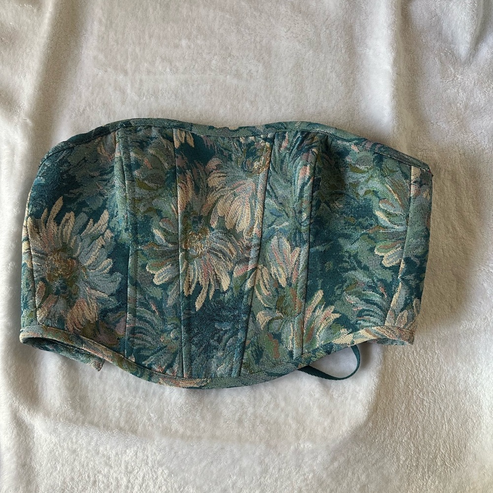 Windsor Denim Strapless Corset Top
